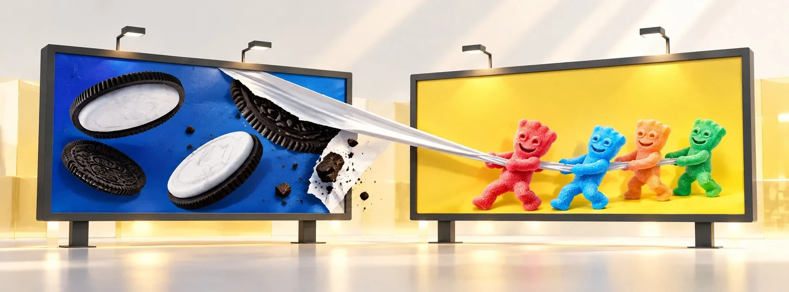 Sour Patch Kids запустила кампанию с «разрушением» билборда Oreo